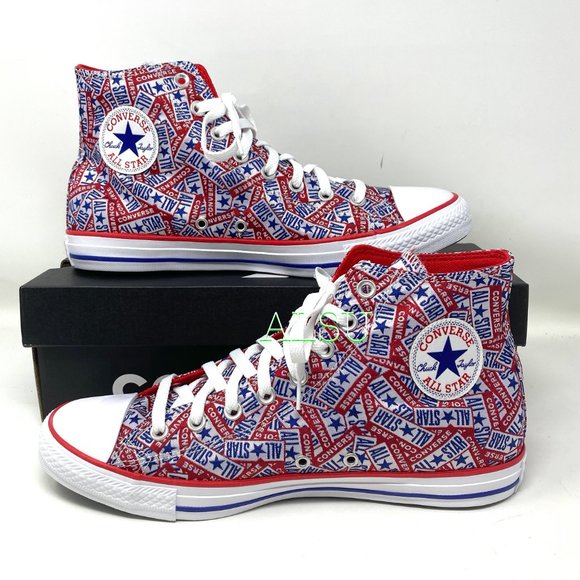 Converse Chuck Taylor AS High Canvas Red Casual Women's Size Sneakers 166828F - Picture 2 of 8
